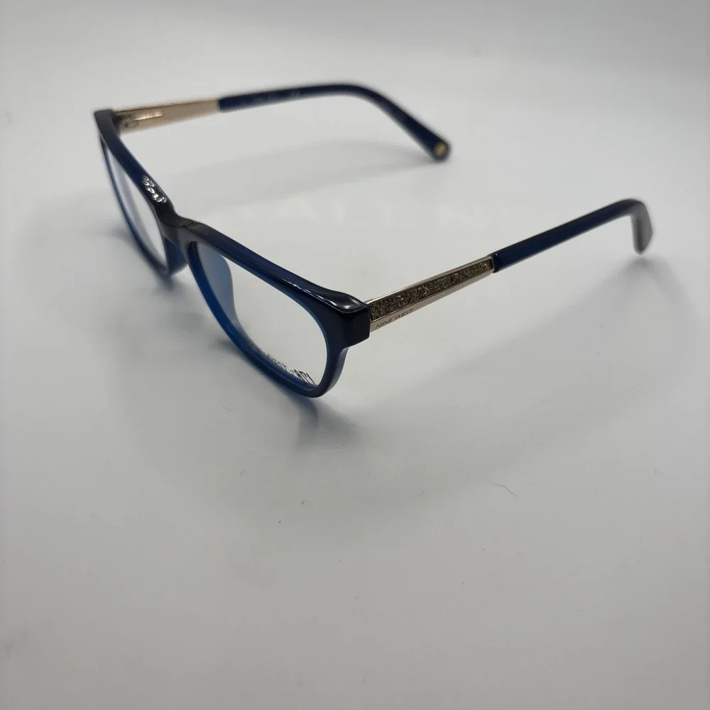 New Nine West NW5141 434 Blue/Gold Rectangle Womens Eyeglasses 52-17-135mm #C401